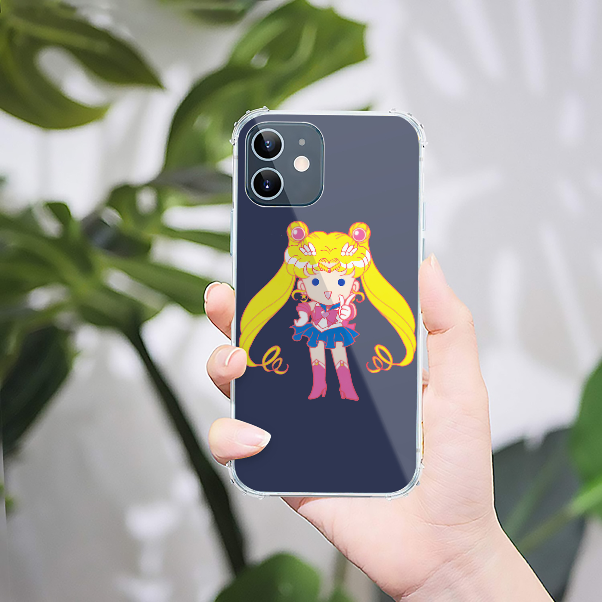 （画像用） 美少女戦士セーラームーン 月野 うさぎ つきの うさぎ Sailor Moon Tsukino Usagi 【iPhone 12シリーズ対応】透明スマホケース（クリアソフトケース）